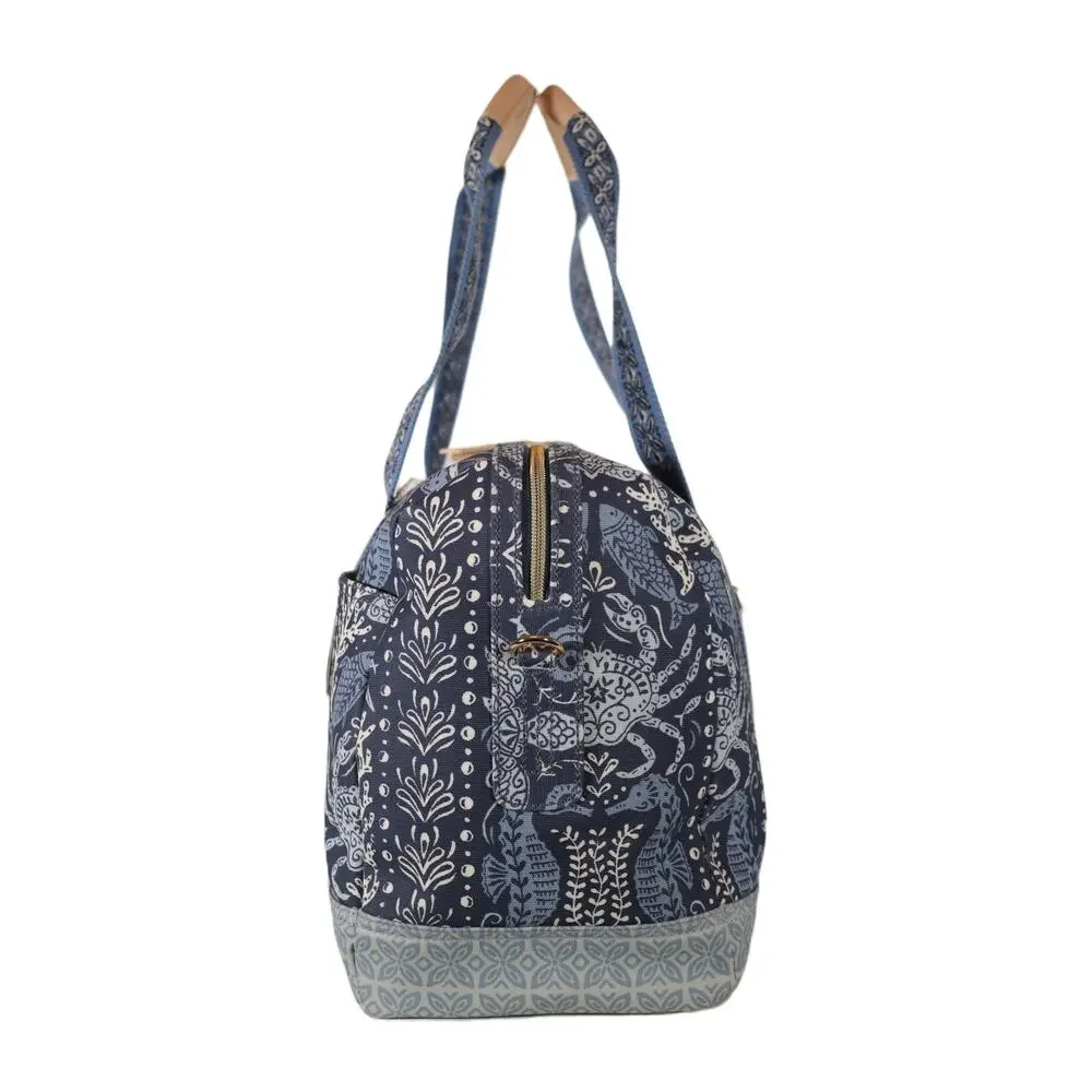Spartina 449 Coated Canvas Large Travel Duffel Bag - Hamilton Sea Life - NWT